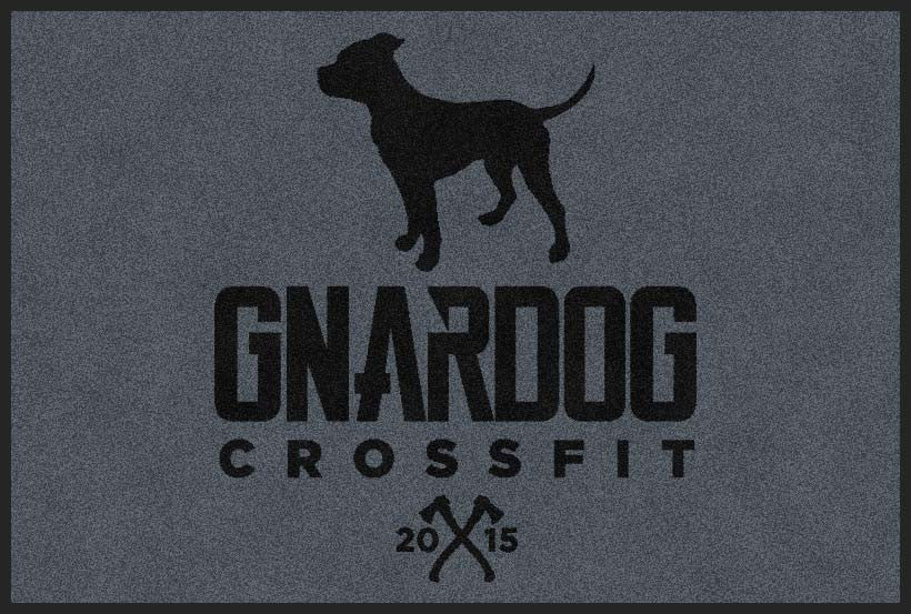 Gnardog CrossFit 2 X 3 Rubber Backed Carpeted HD - The Personalized Doormats Company