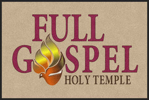 Full Gospel Holy Temple 4 x 6 Rubber Backed Carpeted HD - The Personalized Doormats Company