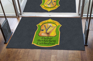 DABAR BETHLEHEM CATHEDRAL 3.8 X 6 Rubber Backed Carpeted HD - The Personalized Doormats Company