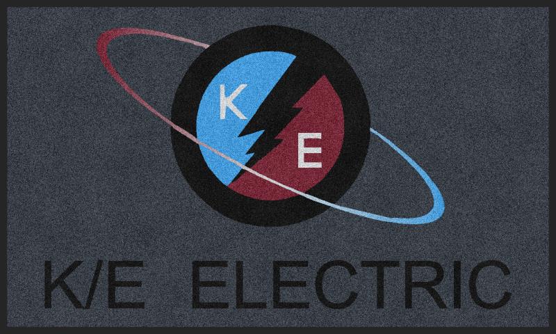 K/E Electric 3 X 5 Rubber Backed Carpeted HD - The Personalized Doormats Company