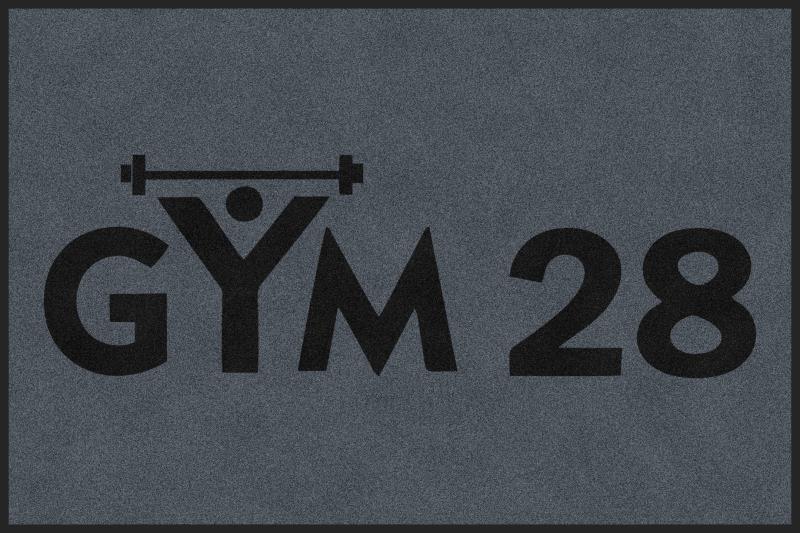 Gym 28 4 X 6 Rubber Backed Carpeted HD - The Personalized Doormats Company