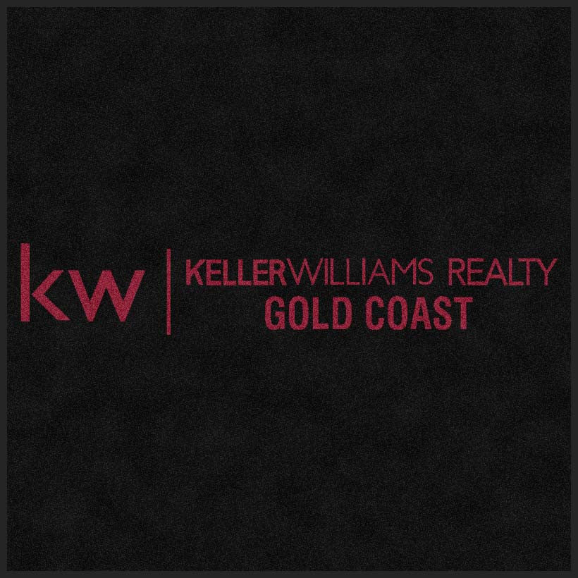 Keller Williams Realty Gold Coast 3 X 3 Rubber Backed Carpeted HD - The Personalized Doormats Company
