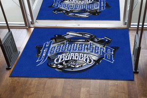 barber shop mat 4 x 6 Rubber Backed Carpeted HD - The Personalized Doormats Company