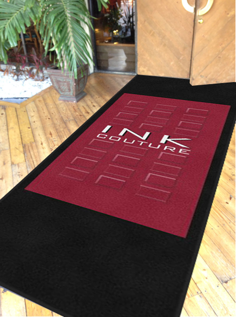ink couture 4 X 12 Rubber Backed Carpeted HD - The Personalized Doormats Company