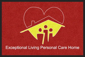 Exceptional Living Personal Care Home, L 2 X 3 Rubber Backed Carpeted HD - The Personalized Doormats Company