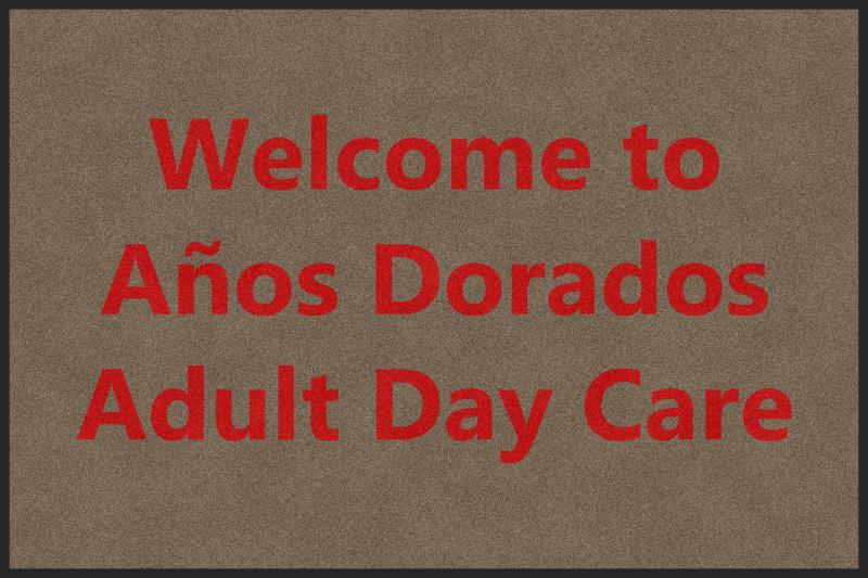 AOS DORADOS ADULT DAY CARE 2 X 3 Rubber Backed Carpeted - The Personalized Doormats Company