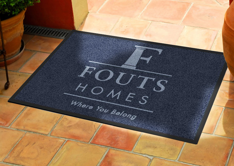 Fouts Homes 2 2 X 3 Rubber Backed Carpeted HD - The Personalized Doormats Company