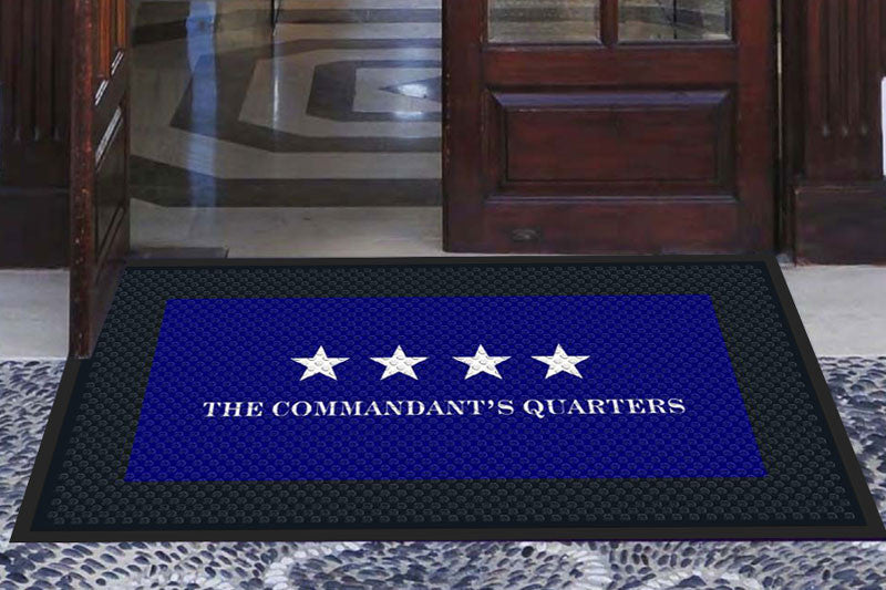 Commandant Quarters 3 X 5 Rubber Scraper - The Personalized Doormats Company
