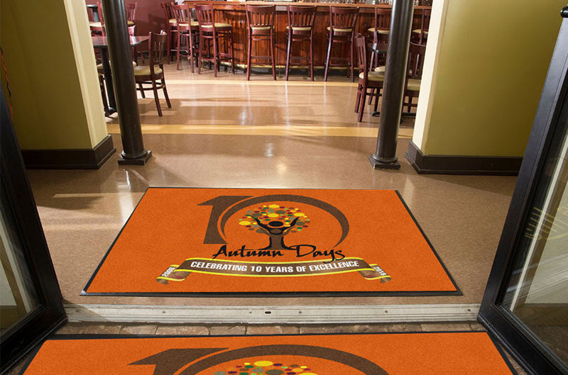 10th Logo 4 X 6 Rubber Backed Carpeted HD - The Personalized Doormats Company