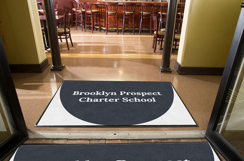 Brooklyn Prospect Charter School 4 X 6 Rubber Backed Carpeted HD Half Round - The Personalized Doormats Company