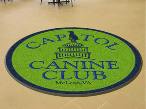 ODAH §-6 X 6 Rubber Backed Carpeted HD Round-The Personalized Doormats Company