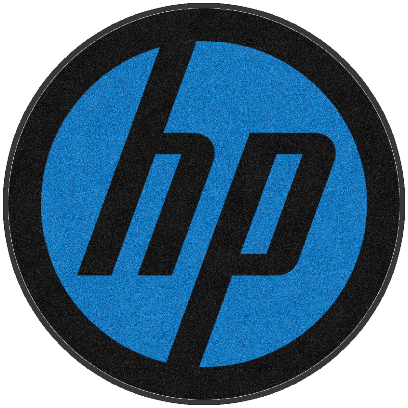 HP Inc 4 X 4 Rubber Backed Carpeted HD Custom Shape - The Personalized Doormats Company