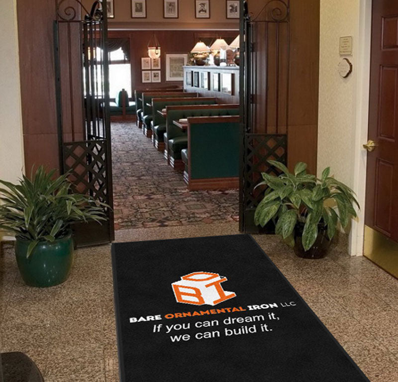 Bare Ornamental Iron LLC § 4 X 8 Rubber Backed Carpeted - The Personalized Doormats Company
