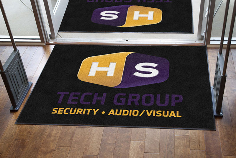 HS Tech group 2017 new Mat 4 X 6 Rubber Backed Carpeted HD - The Personalized Doormats Company