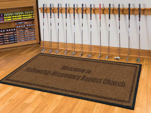 Fellowship Missionary Baptist Church 2 X 6 Custom Plush 30 HD - The Personalized Doormats Company
