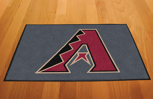 AZ Dbacks Mat 2 X 3 Rubber Backed Carpeted HD - The Personalized Doormats Company