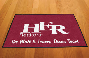 HER Realtors-The Matt & Tracey Dixon 2 X 3 Rubber Backed Carpeted HD - The Personalized Doormats Company