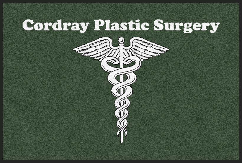 Cordray Plastic Surgery 2 X 3 Rubber Backed Carpeted HD - The Personalized Doormats Company