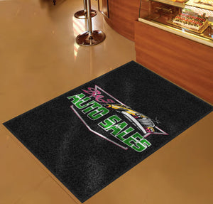 B&J Auto Sales 3 x 5 Rubber Backed Carpeted - The Personalized Doormats Company