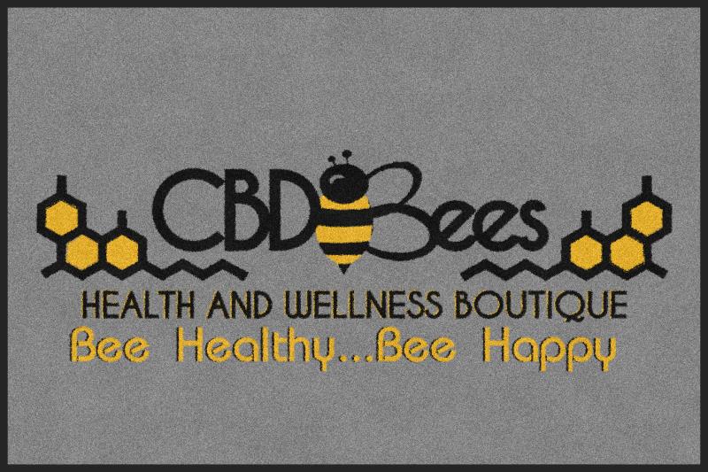 CBDbees 4 x 6 Rubber Backed Carpeted - The Personalized Doormats Company