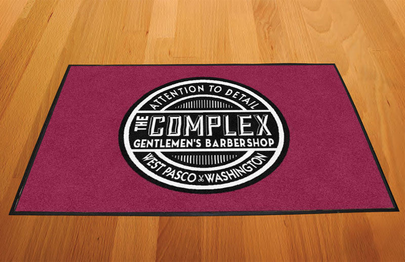 Complex barbershop 2 X 3 Rubber Backed Carpeted HD - The Personalized Doormats Company