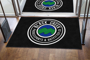 Black Creek Entry Rug 4 X 6 Rubber Backed Carpeted HD - The Personalized Doormats Company