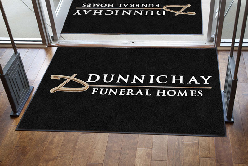Dunnichay Funeral Homes 4 x 6 Rubber Backed Carpeted HD - The Personalized Doormats Company