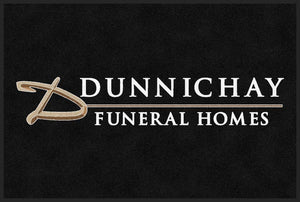Dunnichay Funeral Homes 4 x 6 Rubber Backed Carpeted HD - The Personalized Doormats Company