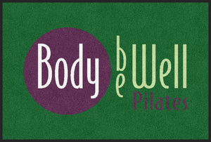 Body be well Pilates 2 X 3 Rubber Backed Carpeted HD - The Personalized Doormats Company