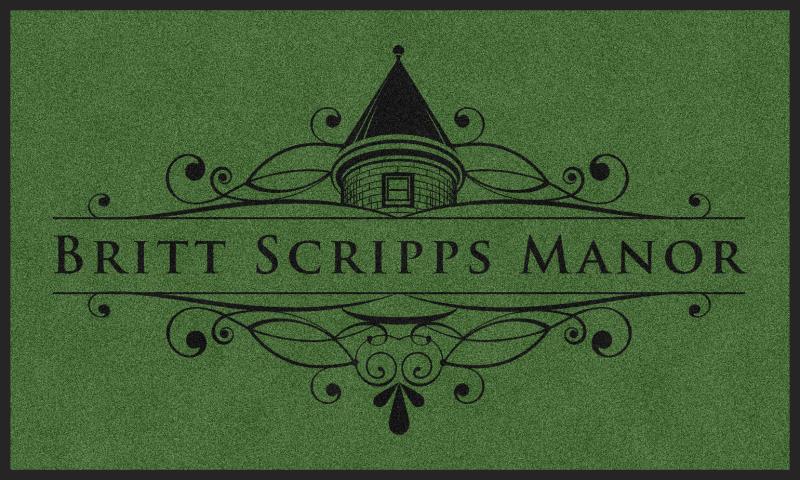 BRITT SCRIPPS MANOR (K9) 3 X 4 Rubber Backed Carpeted HD - The Personalized Doormats Company