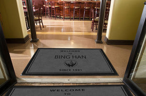 Bing Han Doormat 4x6 4 X 6 Rubber Backed Carpeted - The Personalized Doormats Company