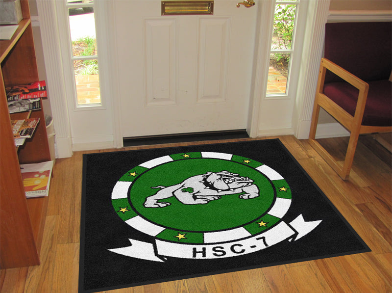 HSC-7 Rubber Doormat 4 X 4 Rubber Backed Carpeted - The Personalized Doormats Company