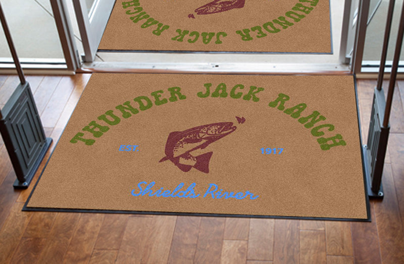 G Ranch Mat Thunder Jack Ranch: 4 X 6 - Rubber Backed Carpeted - The Personalized ...