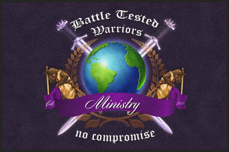 BATTLE TESTED 4 X 6 Rubber Backed Carpeted HD - The Personalized Doormats Company
