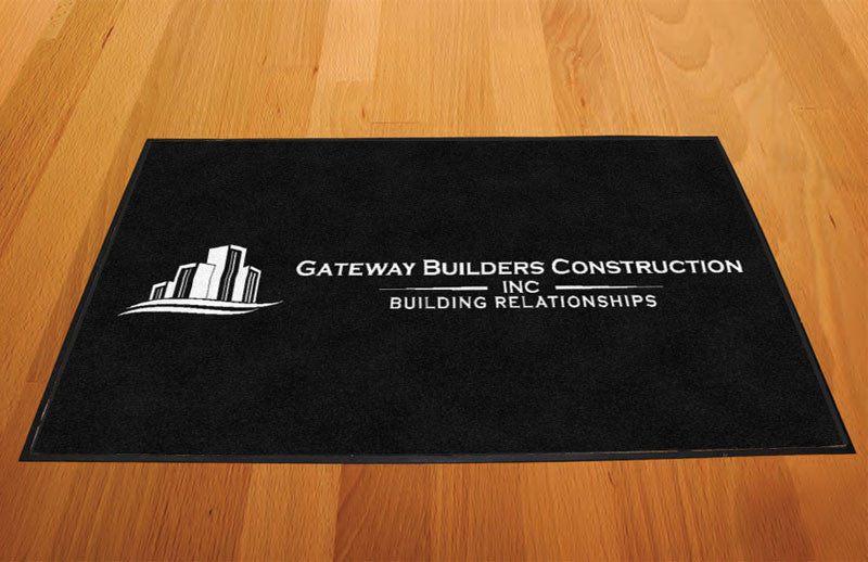 Gateway Builders 2 x 3 Rubber Backed Carpeted HD - The Personalized Doormats Company