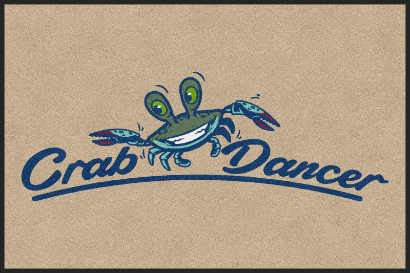 Crab Dancer 4 X 6 Rubber Backed Carpeted HD - The Personalized Doormats Company