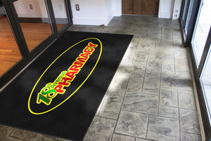 18th Ave Pharmacy 6 X 10 Rubber Backed Carpeted - The Personalized Doormats Company
