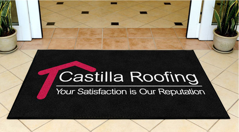 Castilla Roofing 3 X 5 Rubber Backed Carpeted HD - The Personalized Doormats Company
