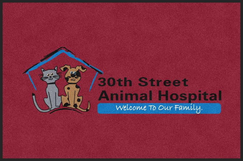 30th street Red carpet 4 X 6 Rubber Backed Carpeted HD - The Personalized Doormats Company