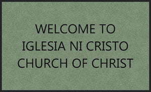Church of Christ 3 X 5 Rubber Backed Carpeted HD - The Personalized Doormats Company