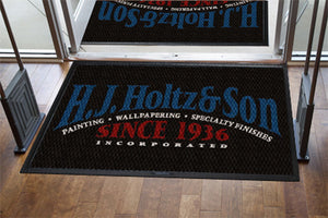 Holtz Entry Mat 4 X 6 Luxury Berber Inlay - The Personalized Doormats Company