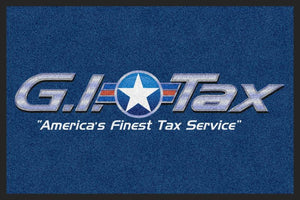 GI Tax Coffee Bar/Reception 2 X 3 Custom Plush 30 HD - The Personalized Doormats Company