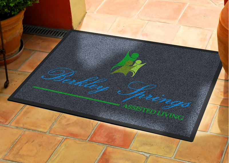 Berkley Springs Assisted Living 1 2 X 3 Rubber Backed Carpeted HD - The Personalized Doormats Company