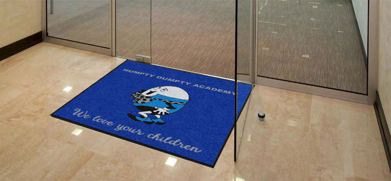 HUMPTY HUMPTY ACADEMY 3.5 X 3.5 Rubber Backed Carpeted HD - The Personalized Doormats Company