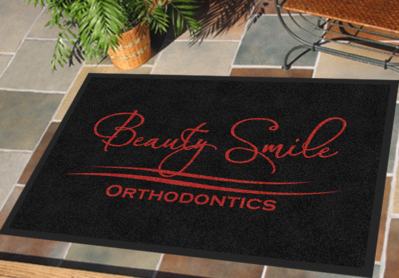 Beauty Smile Orthodontics 2 X 3 Rubber Backed Carpeted HD - The Personalized Doormats Company