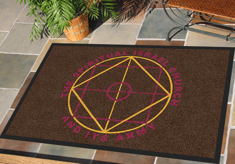 Church Indoor Mat 2 x 3 Rubber Backed Carpeted HD - The Personalized Doormats Company