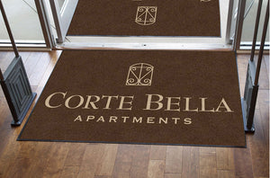 Corte Bella - Large 4 x 6 Rubber Backed Carpeted HD - The Personalized Doormats Company