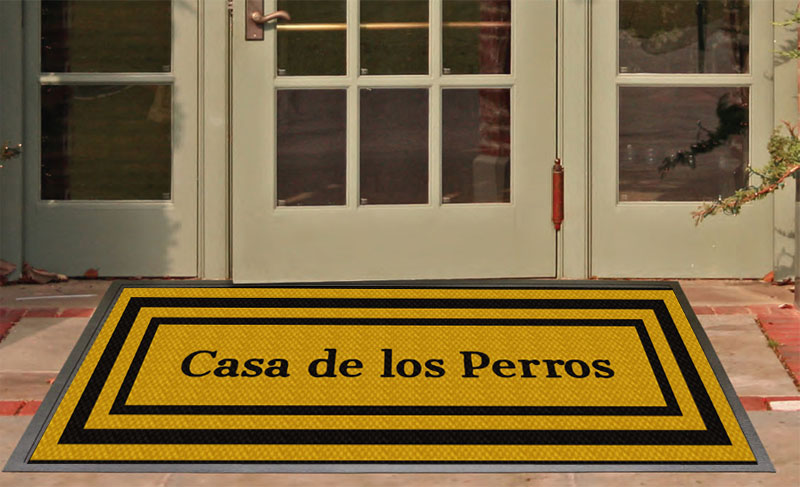 Casa de los Perros - 2 2 X 5 Luxury Berber Inlay - The Personalized Doormats Company