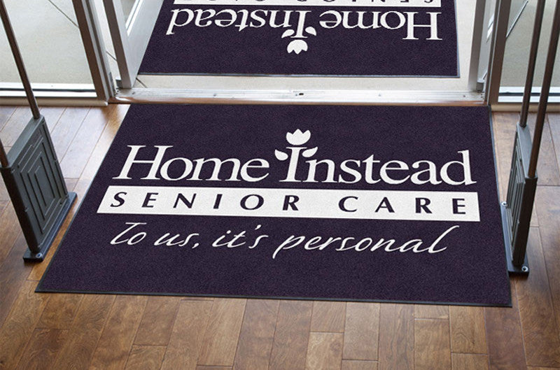 home instead 4 X 6 Rubber Backed Carpeted HD - The Personalized Doormats Company