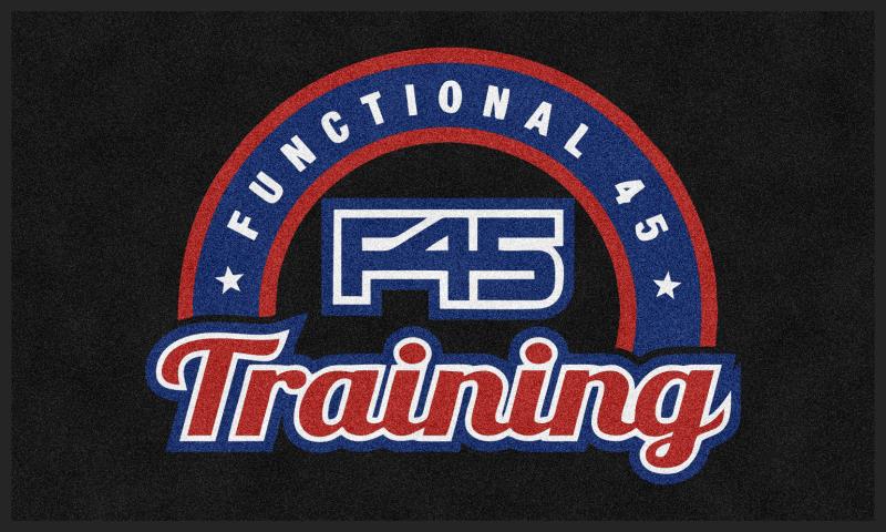 F45 Training kings ridge 3 X 5 Rubber Backed Carpeted HD - The Personalized Doormats Company